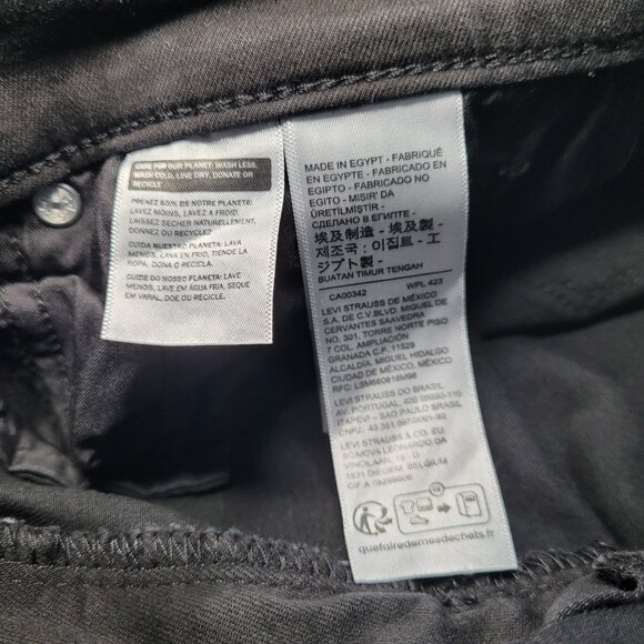 Levi's Classic Bootcut Jeans Soft Black Stretch Denim Womens Size 12 Streetwear - Picture 7 of 13